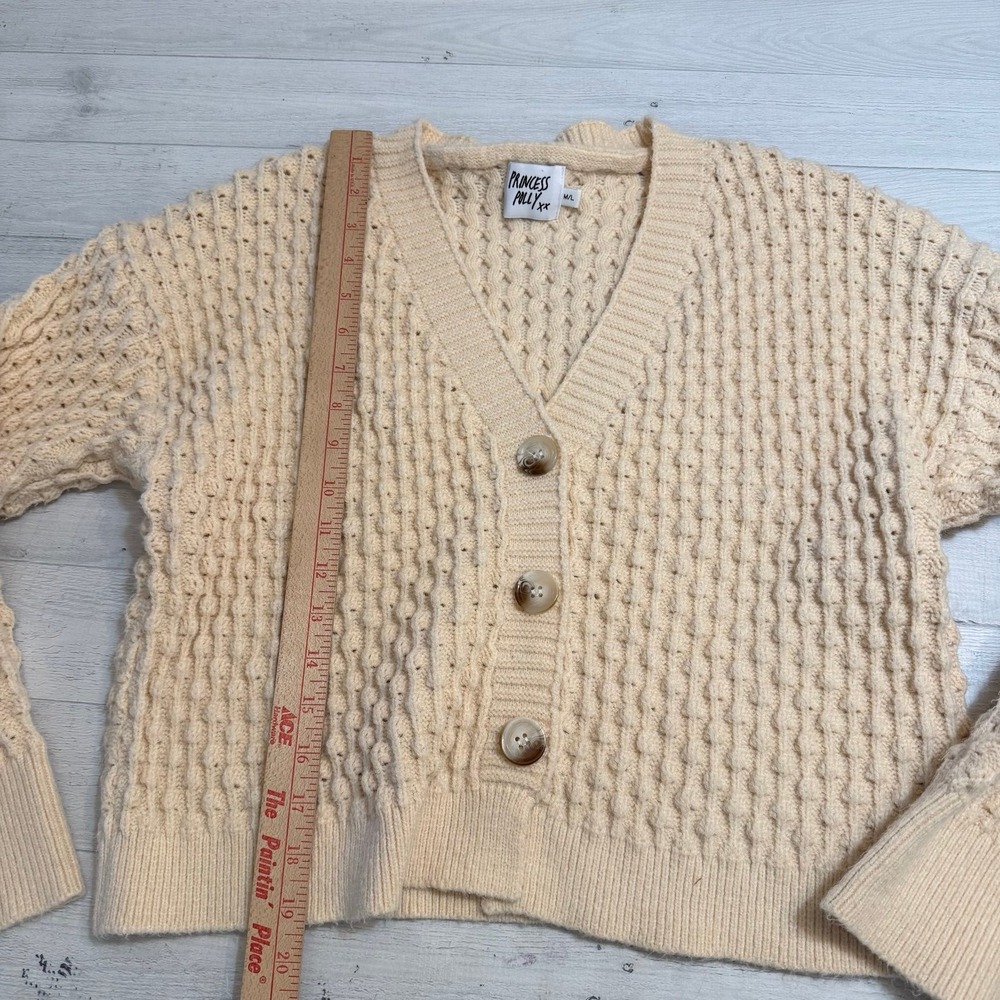 Princess Polly women's knitted bubble cardigan medium large - Picture 8 of 11